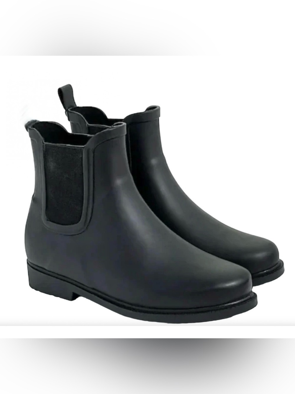 NEW J.CREW BLACK CHELSEA RAIN BOOTS SHOES AA538 SIZE 11